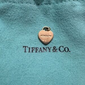 Tiffany & Co. Heart Charm on Blue Suede